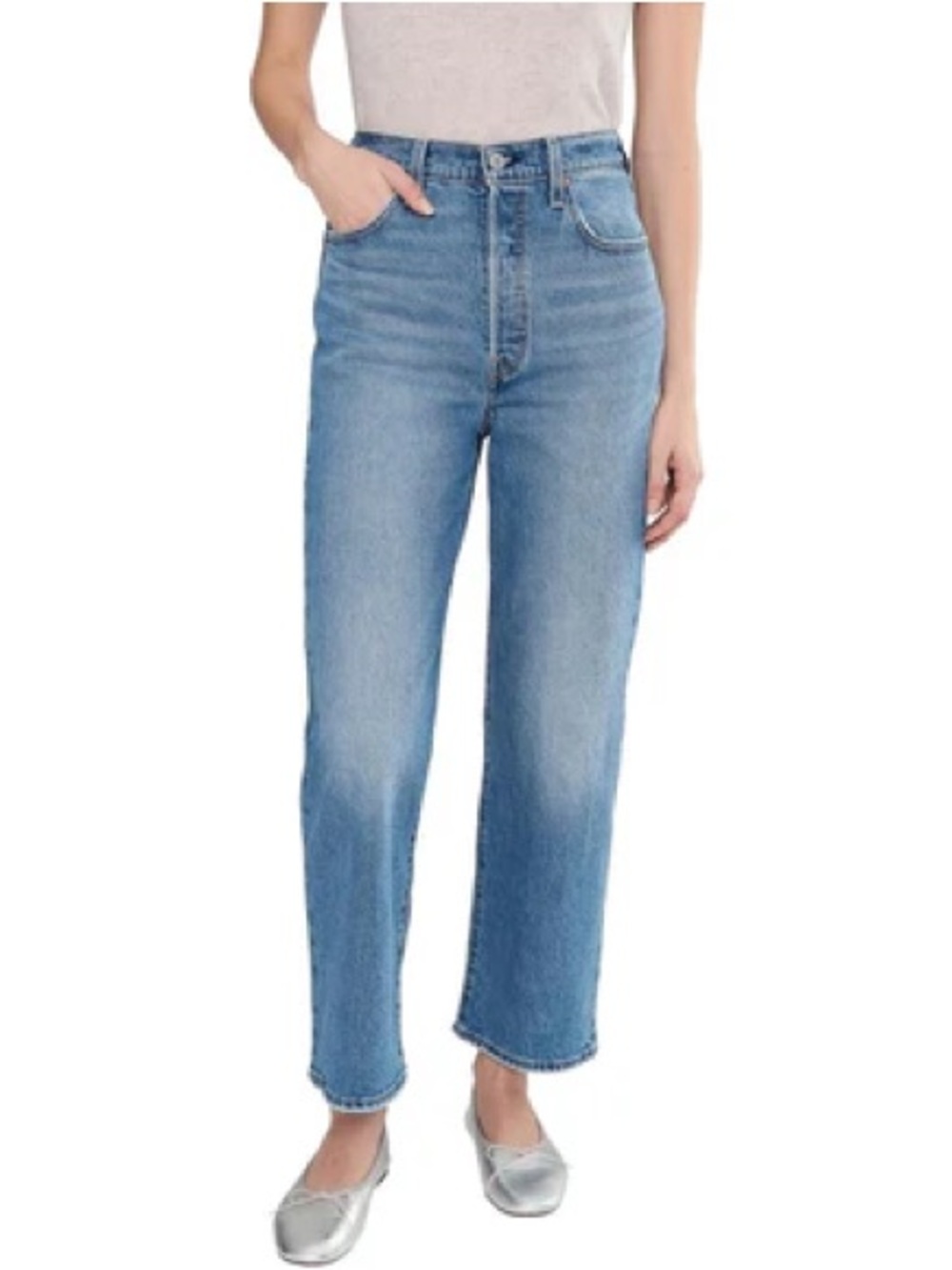 LE JEAN Sabine Straight High Rise Crop Jeans Soleil Wash Size 29